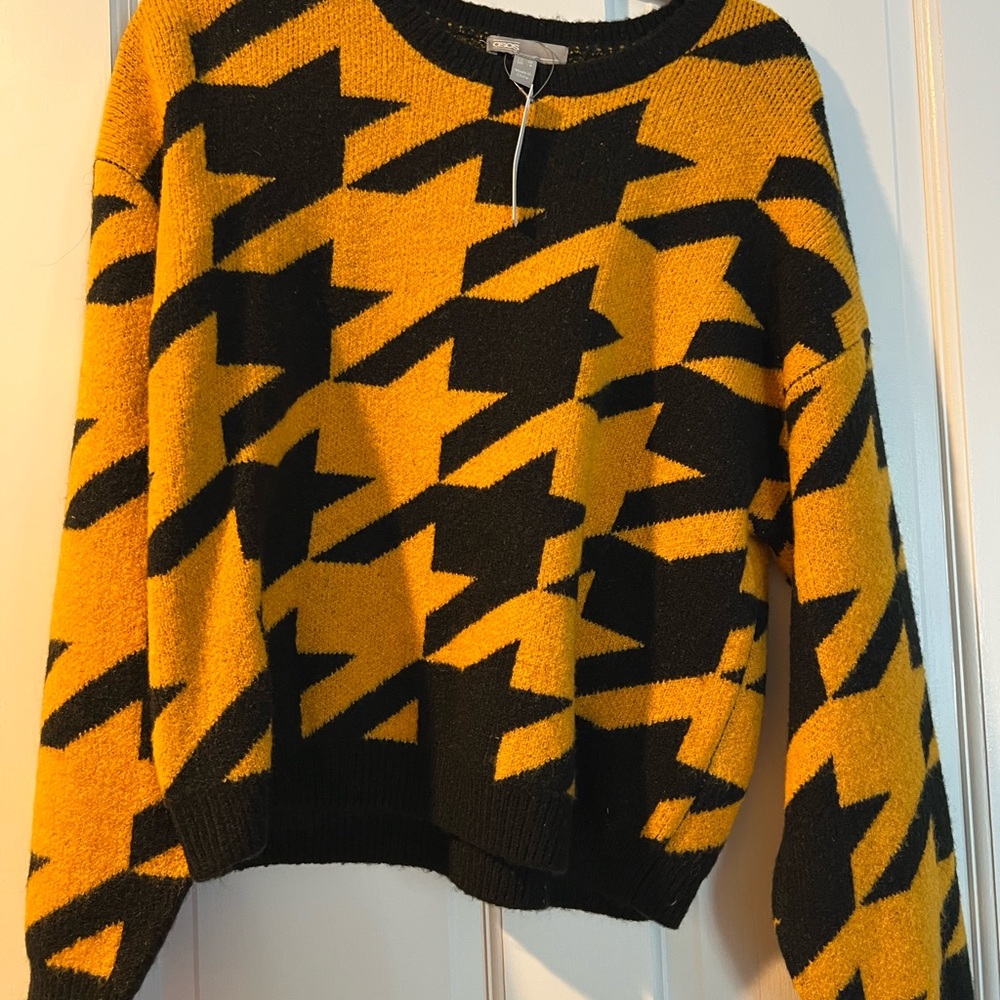 ASOS Stylish Black and Yellow Women's Sweater